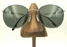 Vintage SantaFe Eyeworks Spirit 6M Gray Silver Oval Sunglasses FRAMES ONLY