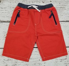 MINI BODEN 10 Boys Red Orange Adventure Shorts, Elastic Waist 10 NEW