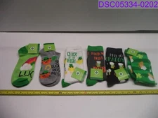 Qty = 6 Pair: Mix Lot Women's St. Patrick's Day Socks Knee High & Crew Size 4-10