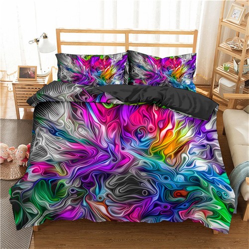 Doona Duvet Quilt Cover Set Colorful Pillowcases Single Double Queen King Beds - Picture 8 of 40