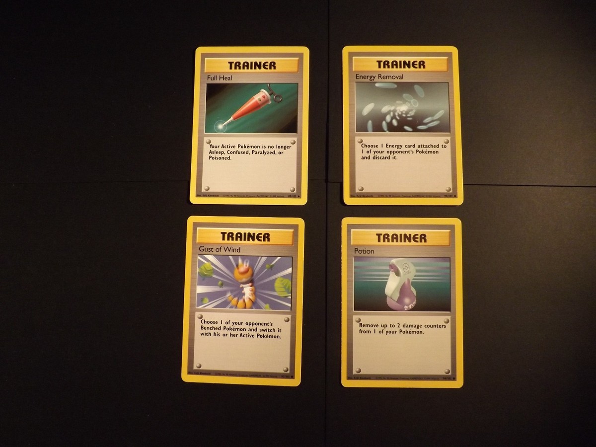 Original Base Set Pokemon Trainer Cards Original Base Set Pokemon Trainer Cards