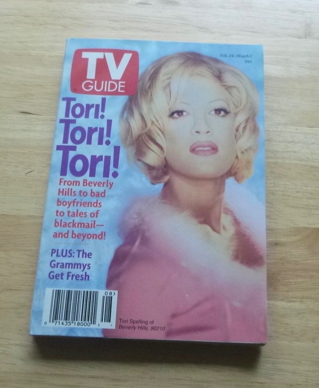 TV GUIDE- Feb 24-March 1 Tori Spelling Cover, Grammys   Charlotte, NC Edition