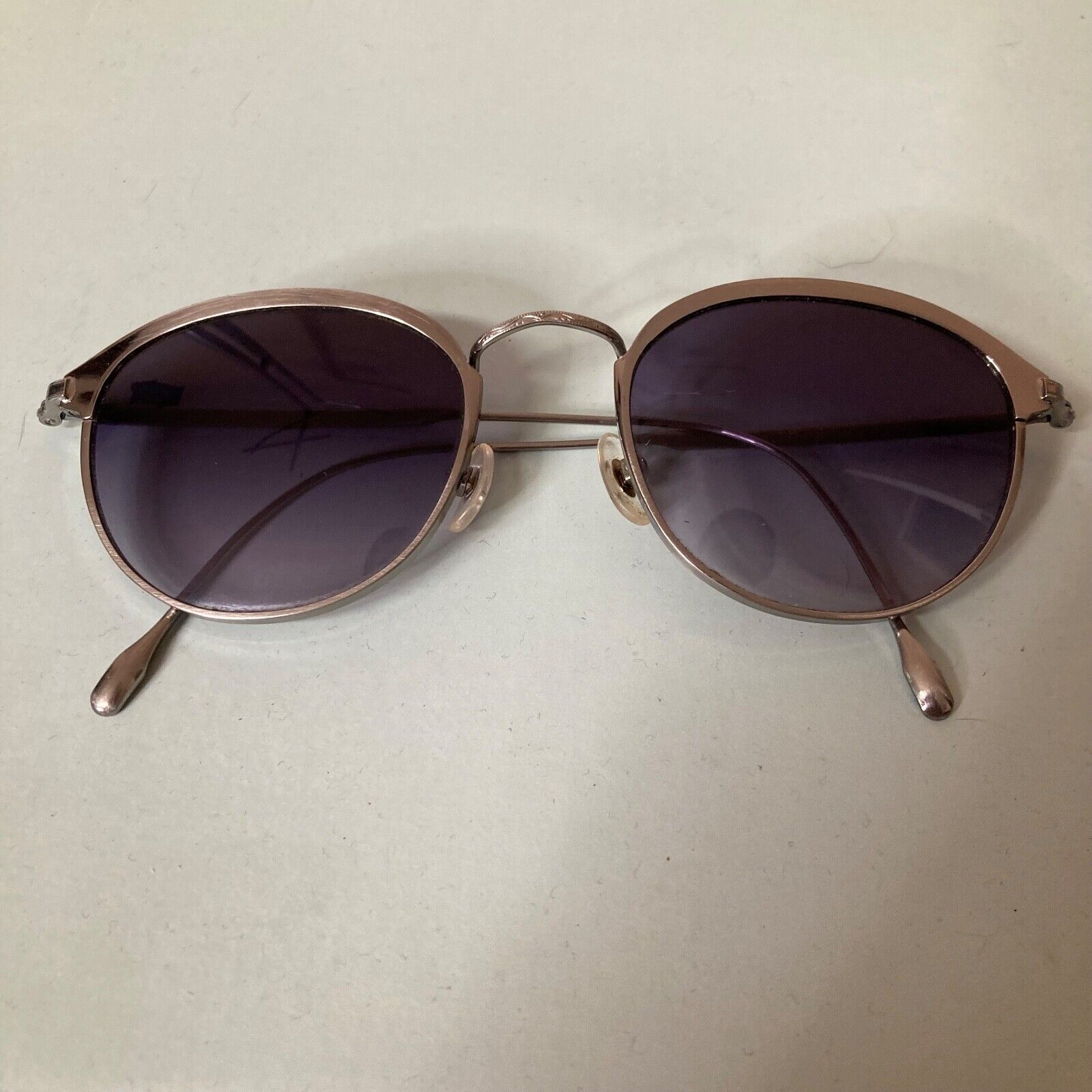 Sama Titanium Sunglasses Silvertone Frame Round L… - image 1