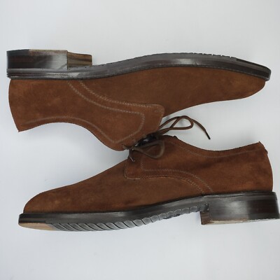 Gravati Handmade Italy Brown Suede Leather Dress Oxford Lace  display picture 3