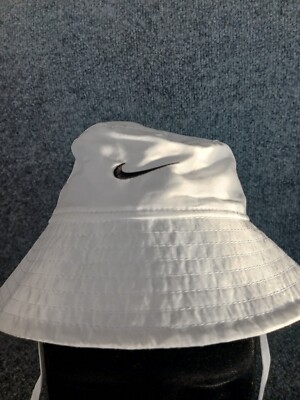 【Ｌ】NIKE UPF40 + ANTI - UV BUCKET HAT NIKE WHITE BUCKET HAT UPF 40+ WITH CHIN STRAP | eBay