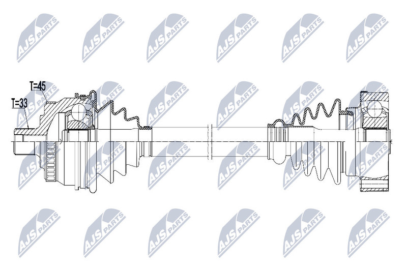Arbre de transmission pour VW Passat et Passat Variant de rechange standard