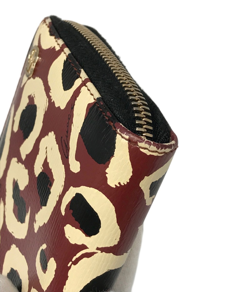 Gucci Wallet Leather Red Leopard Long Wallet GG Emblem Gucci Wallet Leather Red Leopard Long Wallet GG Emblem