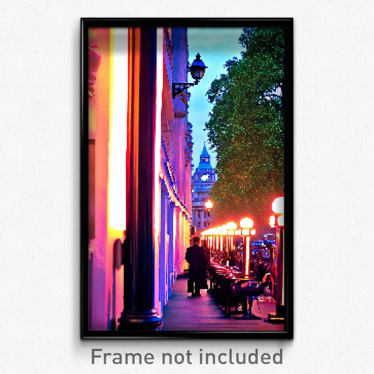 Pixel Art Poster - Stimulating London (8 Bit Psychedelic Video Game Print)