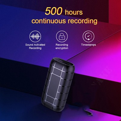 500 Hour Mini MP3 Player Digital Voice Activated Recorder Audio Recording Device