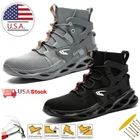Mens Work Boots Sneaker Walking Waterproof Steel Toe Safety Shoes Hiking US