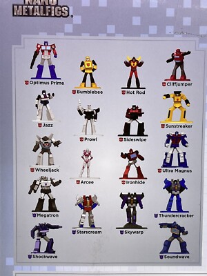 Transformers Nano Metalfigs 18-Pack – Set Di Figure Collezionabili In Metallo Pressofuso, Serie 1, Altezza 4,2 Cm, Eroi E Cattivi