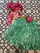 Hula Dance Recital Leotard And Hula Skirt. Worn Couple Hours Size ISC Awish