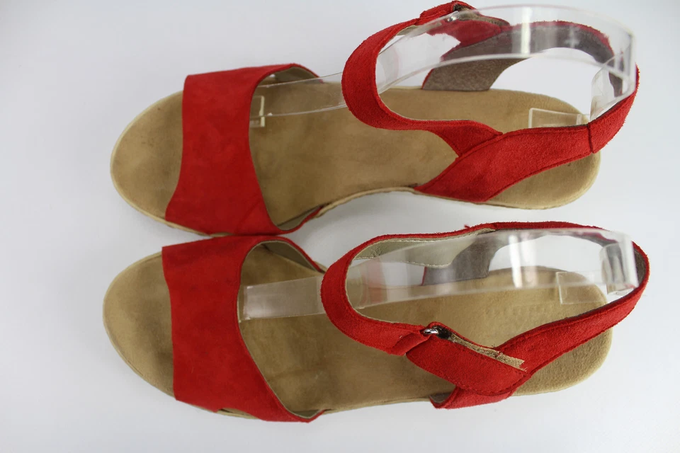 Rieker Gr.40 Damen Comfort Sandalen Sandaletten Slipper Sommer Rot  TOP i 150 - Bild 4 von 4
