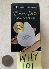 Billion Dollar Beauty Charcoal Infused Blender Sponge MAKEUP FULL Sz RET$15 SEAL