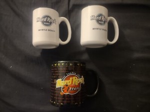 Hard Rock Cafe Hard Rock Park Coffee Mug Set Of 3 30 Years Est London 1971