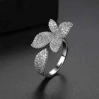 1.40Ct Round Cut Real Moissanite Flower Women Wedding Ring 14K White Gold Plated