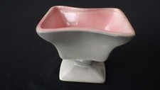 Vintage Royal Windsor USA Pink & Gray Pedestal Vase / Planter