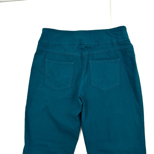Ruby Rd. Pull On Slim Women's size 8 Teal Blue Chino Pants - Picture 3 of 3