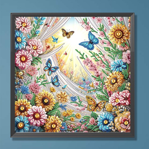 5D DIY Partial Special Shaped Drill Diamond Painting Kit Flower Decor 30x30cm - Afbeelding 30 van 39