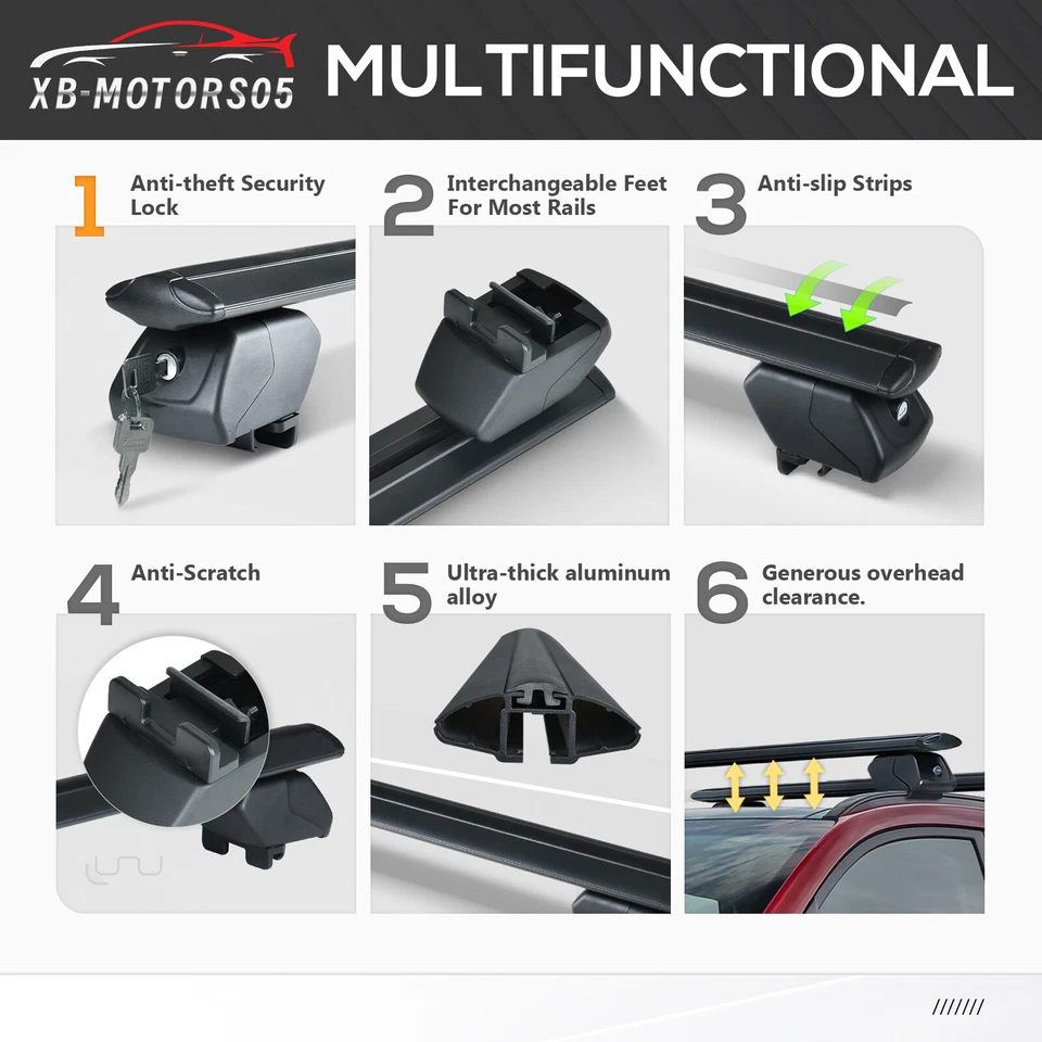 300LBS Lockable Roof Rack Cross Bar for 2016-2024 Hyundai Tucson Cargo Bars - Imagem 3 de 4