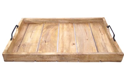 Serviertablett Bett Tisch Holz Tischtablett Tablett Deko Dekotablett Landhaus XL