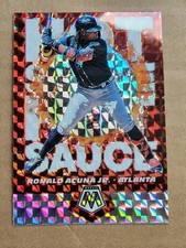 Ronald Acuna Jr 2021 Panini Mosaic Prizm Hot Sauce Baseball Card HS6