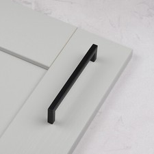 Black Kitchen Door Handle Matt Square Bar Pull Drawer Cupboard 128mm 160mm 320mm