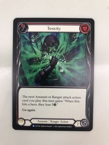 Toxicity Red FAB Flesh and Blood Card NM Near Mint Outsiders OUT - Picture 1 of 1