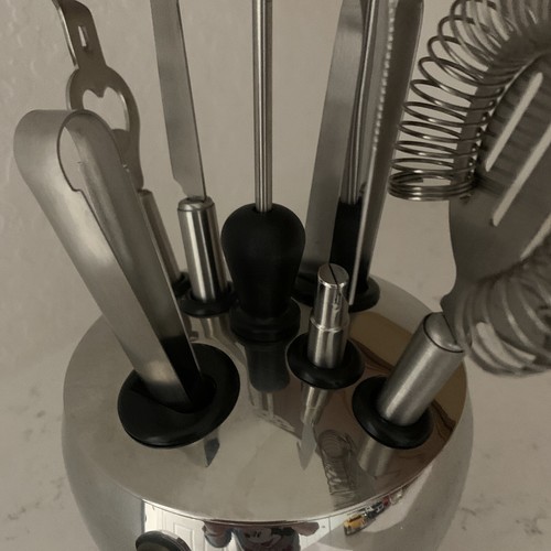 Barware, Set di attrezzi in argento 7 pezzi. - Foto 5 di 7