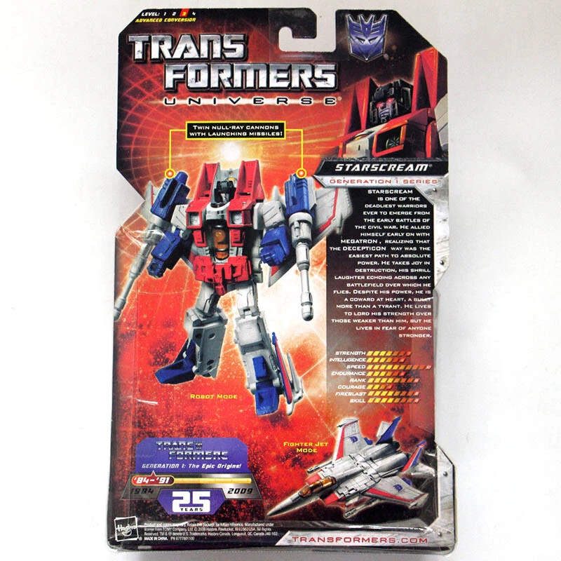 New G1 Transformers Universe Starscream Deluxe Class Action Figure Hasbro 25th - Image 3 of 4