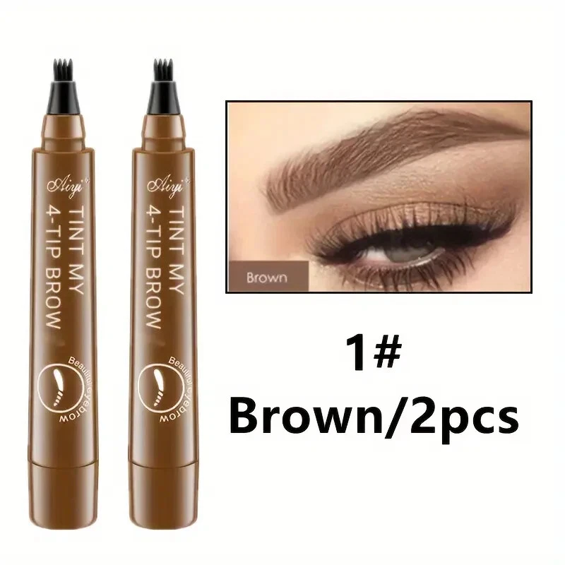 Microblading Eyebrow Pen, Waterproof Marker, 3D Fork Makeup- Buy one get FREE - Image 2 of 4
