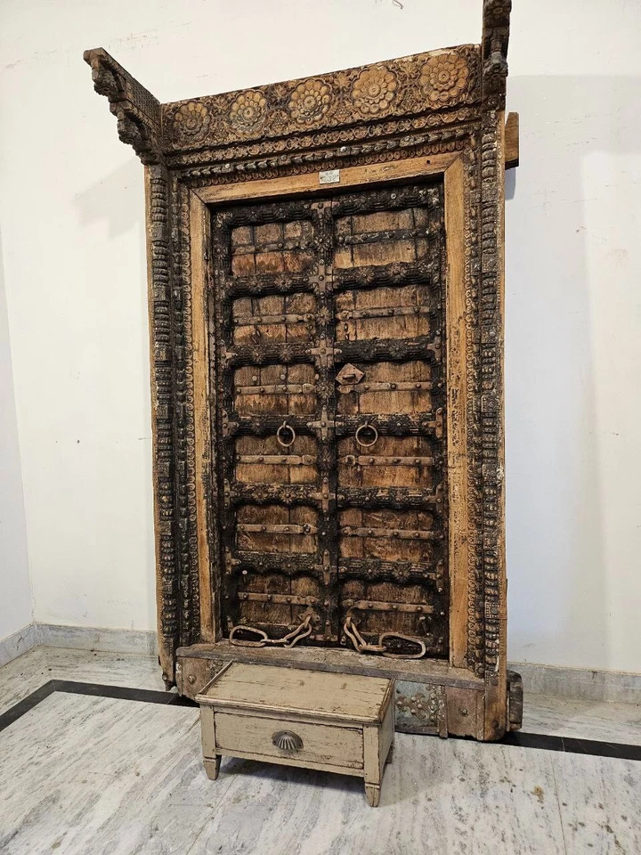 Vintage Wooden Decorative Writing Desk with Drawer – Antique Style Desk for Home - Image 3 of 4