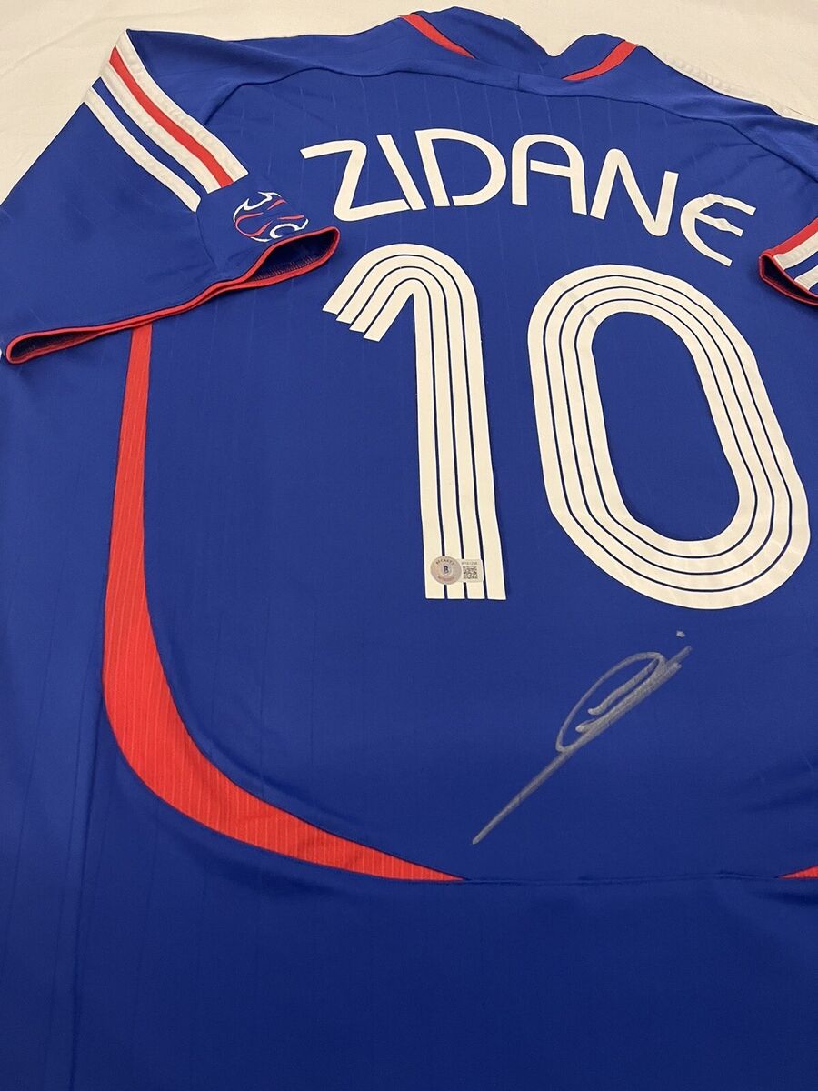 New! Zidane Signed 2006 Adidas France Retro Home Jersey New! Zidane Signed 2006 Adidas France Retro Home Jersey