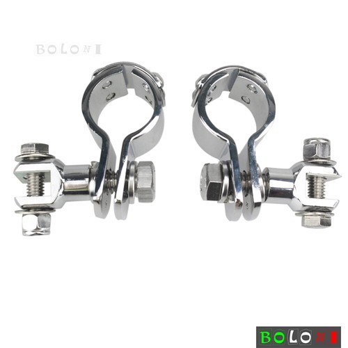 Motorcycle 1-1/2" Engine Crash Bar Highway Foot Peg Mount Clamps Fits: Harley - Picture 5 of 6
