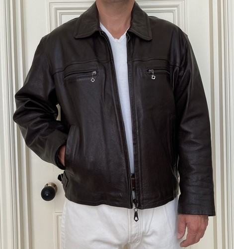 Chevignon Vintage Brown Leather Jacket 