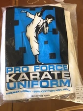 New - Pro Force Karate Uniform Gi Medium Weight - White Size 6 #2676 Adult