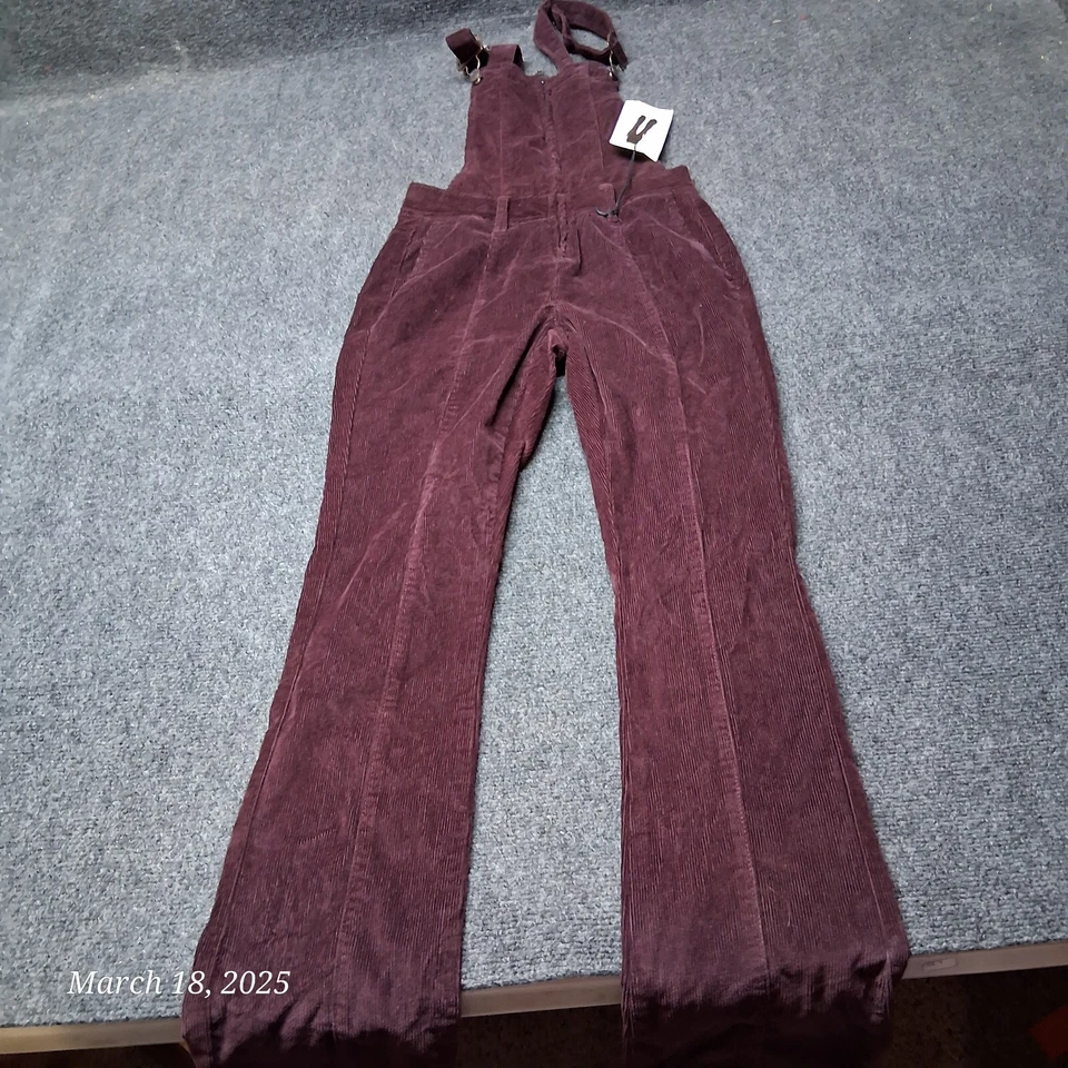 Nuevo con etiquetas Mono Vanilla Star Pana Cremallera Frontal Mujer Talla XS Borgoña Foto 4 de 4