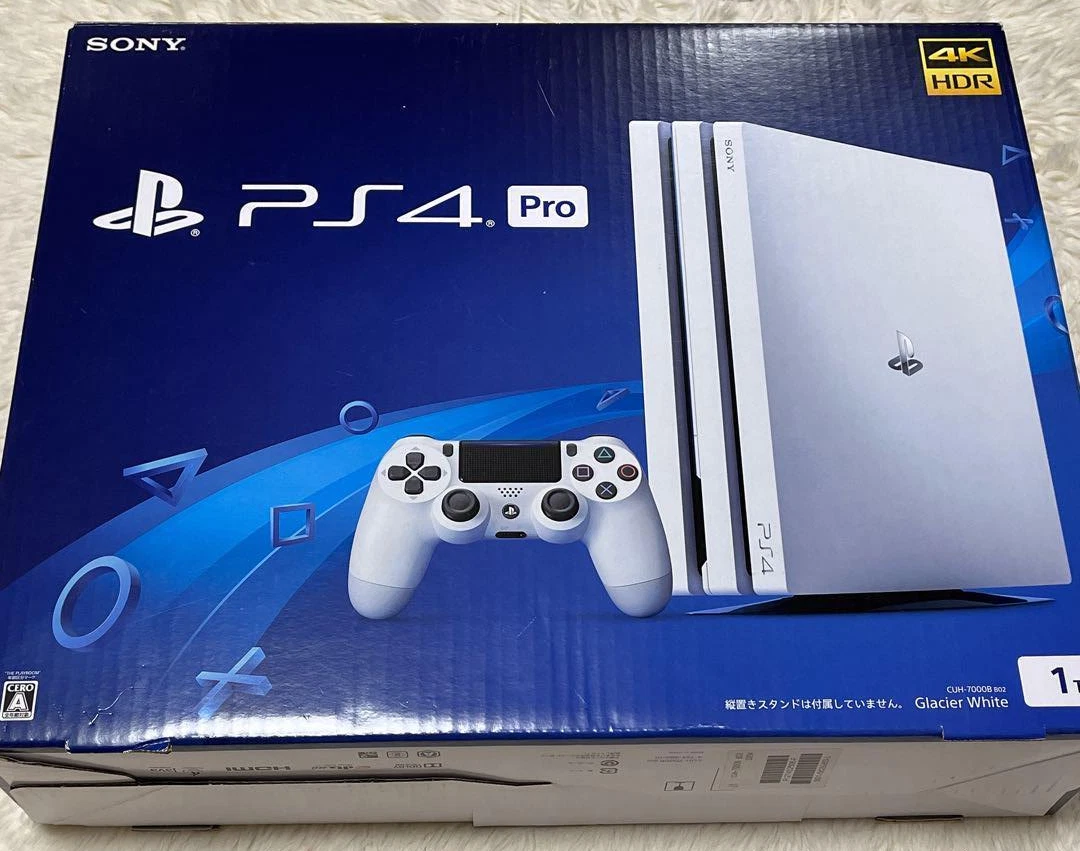 SONY PlayStation 4 PS4 Pro CUH-7000BB02 Glacier White HDD 1TB Console Set w/Box