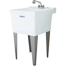 E.L. MUSTEE 19CF 20x24 Combo Laun Tub, White