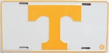 Tennessee Volunteers Big Orange T Metal License Plate