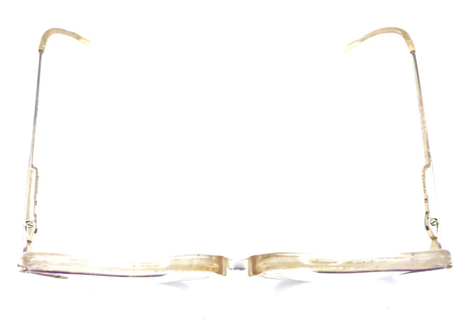 Safilo Elasta 5653 V28 Vintage Clear Gold Square Eyeglasses Frames 130 Retro - Image 4 of 4