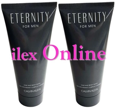 2 x CK CALVIN KLEIN ETERNITY FOR MEN HAIR AND BODY WASH 100ml EACH = 200ml