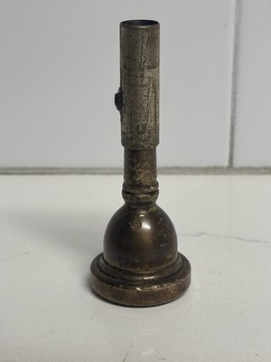  Vtg Bach Corp 6-1/2AL Trombone Mouthpiece As-Is Solder Modified Raw Brass 