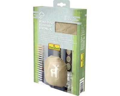 FloraSelf Winter-Deko-Haube Protect XL 1.1x1.1 m beige 50g/m2