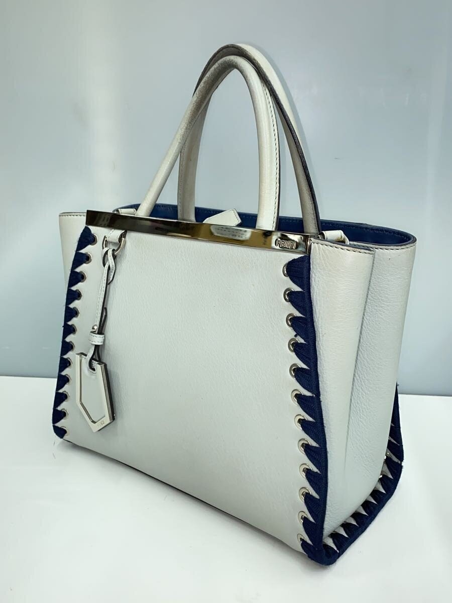 FENDI Petit Trousseau Handbag Leather GRY 8BH258 View 2