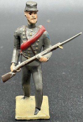 Vintage Mignot CGB Lead Toy Confederate Soldiers Made In France SeeDis E825.7