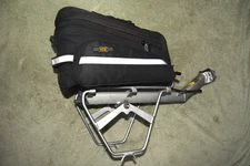 Bicycle Topeak Quick RX Track Bag Black and Blue Color Fade w/ RACK ! Free Ship!