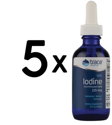 5 x Trace Minerals Ionic Iodine, 225mcg - 59 ml. (338,81 EUR/L)