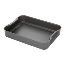 Image of Stellar Roasting Tray With Handles Hard Anodised 36x25cm Ovenware Black Quality
