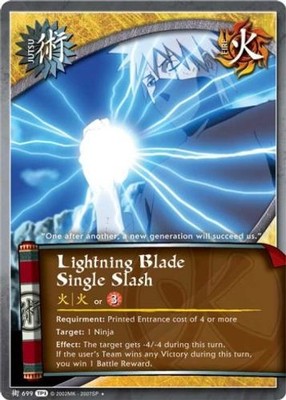 Lightning Blade Single Slash (J-699) - Tournament Pack 2 - Naruto CCG